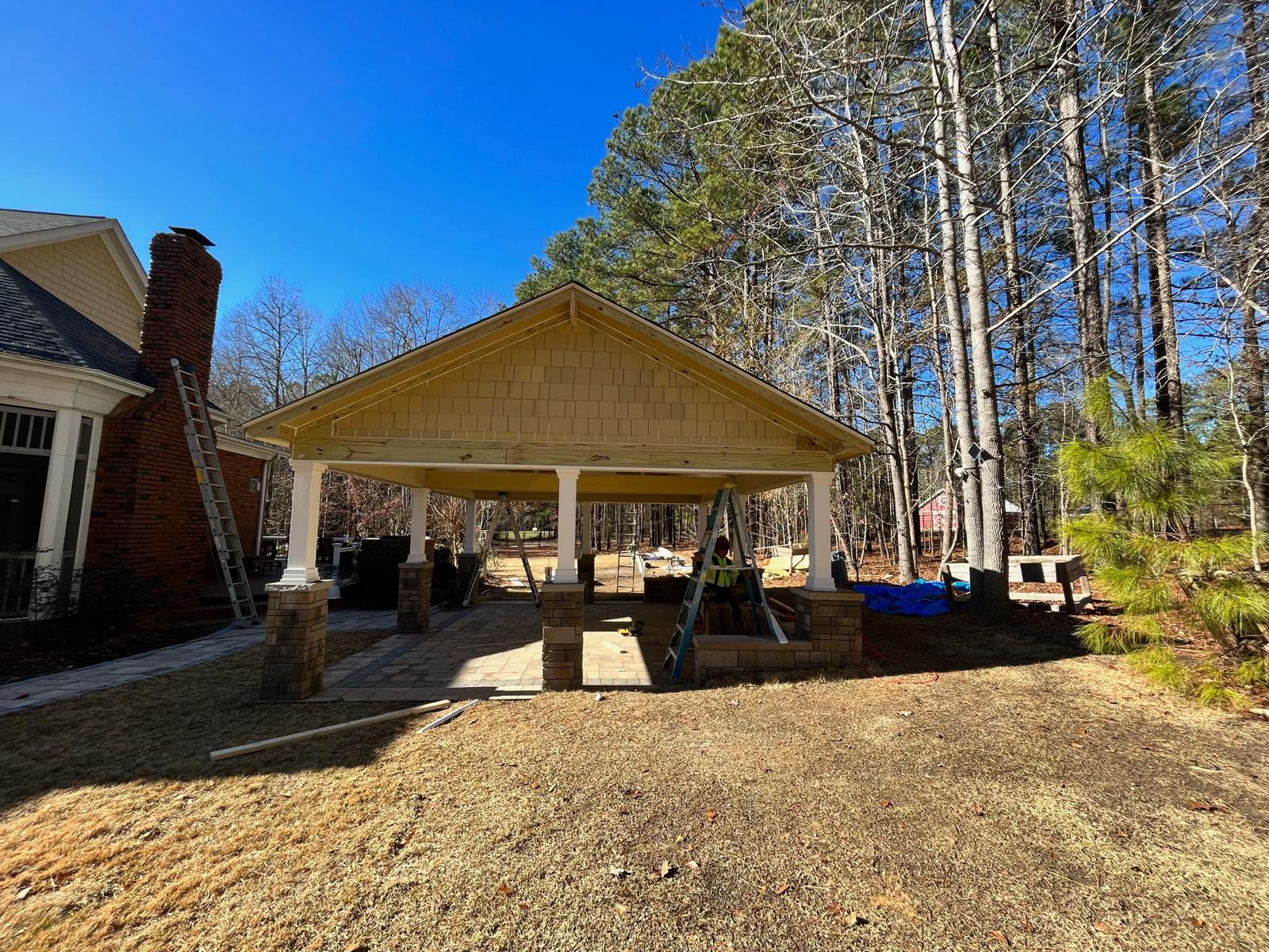 Custom Pavilion and Patio Installation